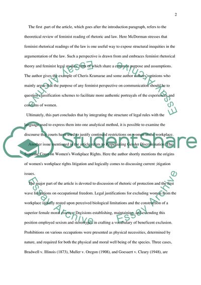 Uniting Legl Dctrine nd Discurse t Rethink Wmens Wrkplce Rights