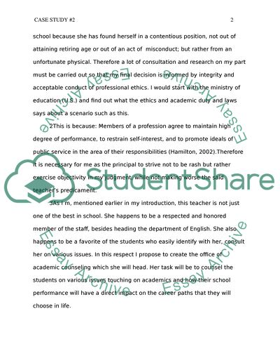 Great Dilemma on My Part as the Principal