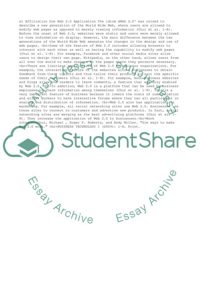 Web 2.0 Application