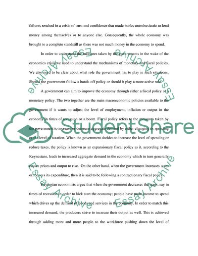 The Economic Crisis of 2008