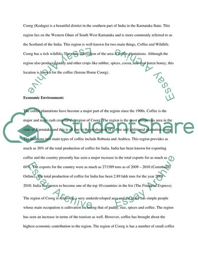 Economic Impact of Coffee on Coorg, India