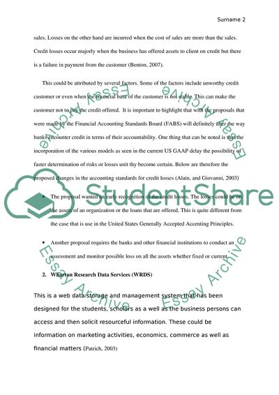 Bank Loan Loss Accounting