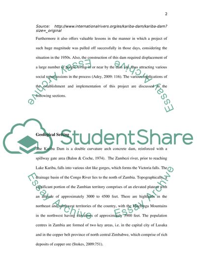 Kariba Dam in Central Africa