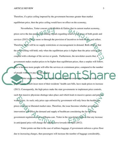 The Role Prices Exhibit in the Entire Market Economy