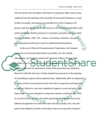 The Notion of Creative Accounting