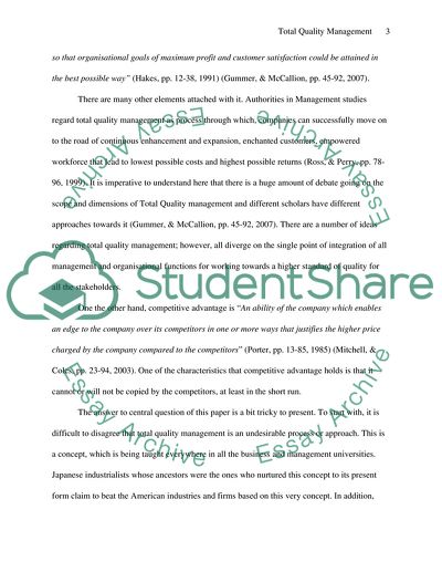 Is Total Quality Management Enough For Competitive Advantage