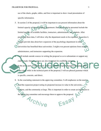 Framework for proposal