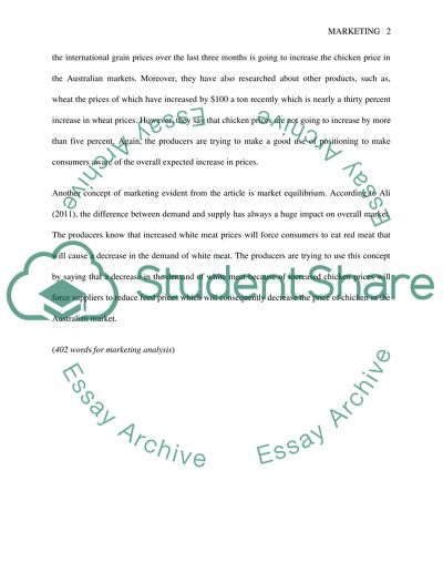 Marketing Concepts of Meat Producers