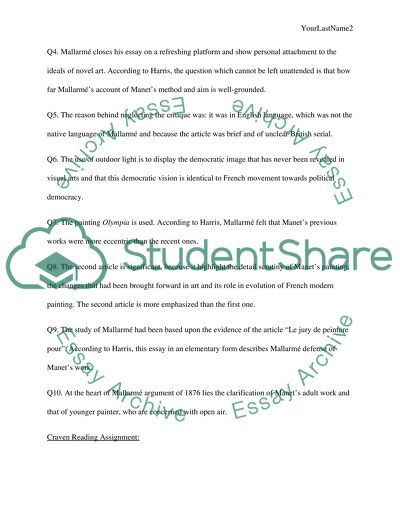 Reading Assignment Analysis
