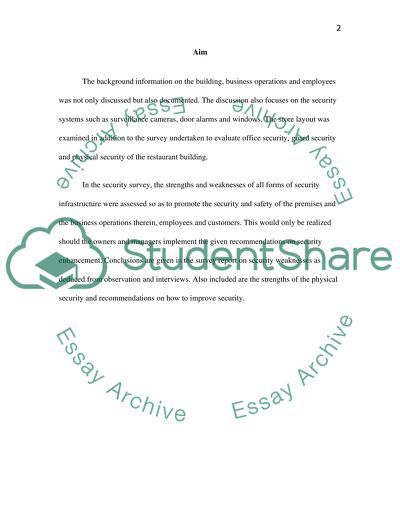 The Physical Security Assessment