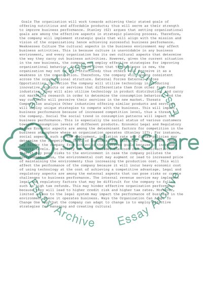 Strategic Plan, Part II: