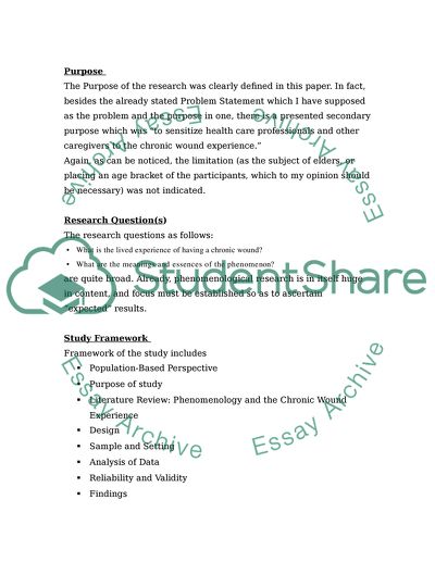 Qualitative Research Critique