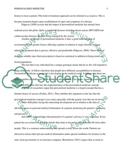 The concept of personalised medicine is hard implement. Discuss this statement