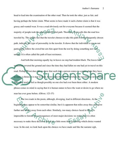 The Road Not Taken by Robert Frost