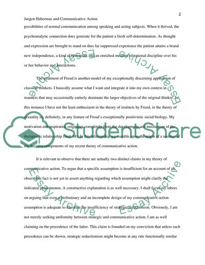 Jurgen Habermas and Communicative Action