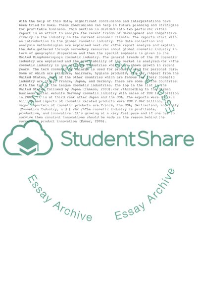 Recent Trends in the Cosmetic Industry