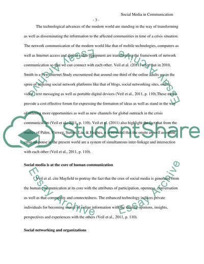 Social Media in Communication