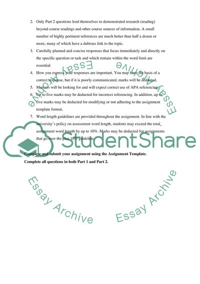The Standard Set of Marking Criteria or Rubric