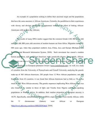 Tracing Genetic Ancestry in Humans