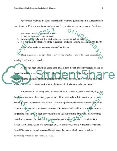 Surveillance Techniques for Studying Periodontal Diseases