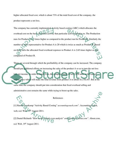 Alloation and Fixed Costs SLP