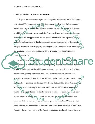 Strategic Profile, Purpose of MGM Resorts International