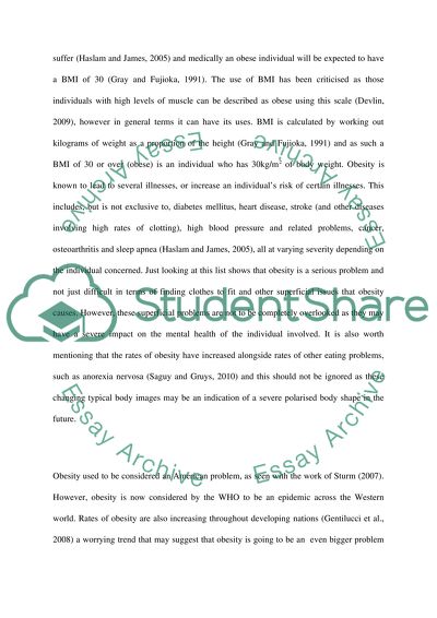 Obesity results from the sin of gluttony