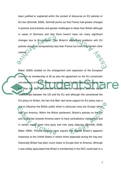 Britains relationship with European Union