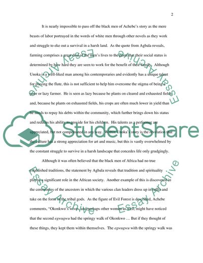 Africa in Chinua Achebes Book Things Fall Apart