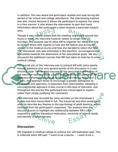 The Psychology of Adult Learning Case