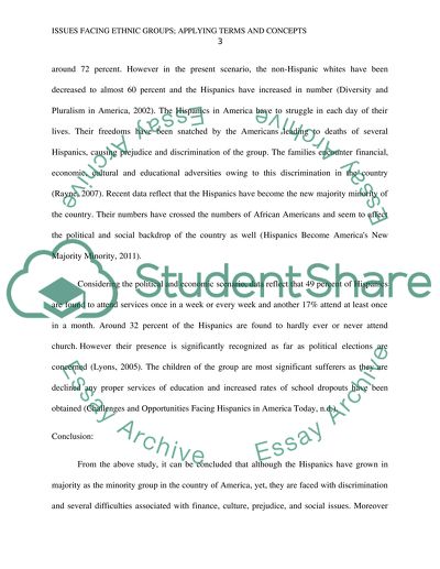 Issues Facing Ethnic Groups; Applying Terms and Concepts