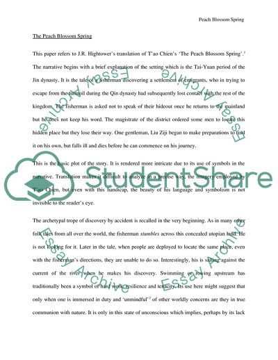 Symbolism and Psychology of Peach Blossom Spring by Tao Chien