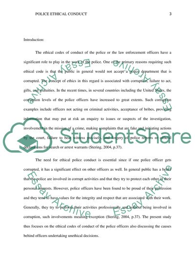 Police Ethical Conduct