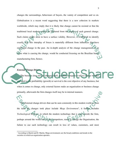 Managing Organisational Change