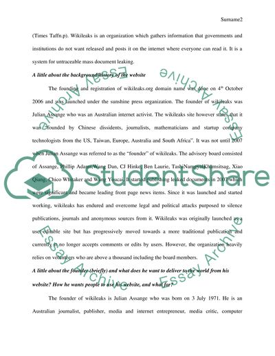 What Is Wikileaks Website