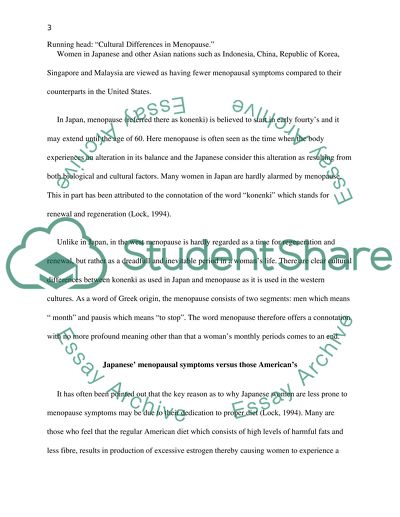 Cultural Differences in Menopause