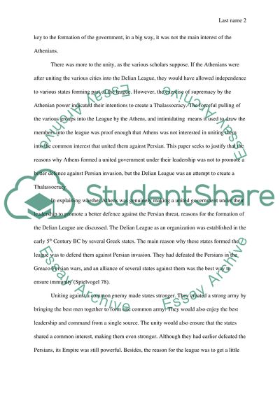 Delian League and the Athens Empire