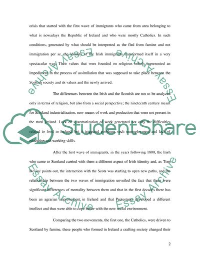 Irish Immigrants and Scottish Society