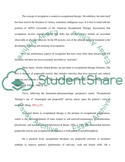 personal statement essay for occupational therapy school