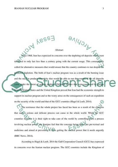 How the Iranian Nuclear Program Affect the GCC Countries National Security