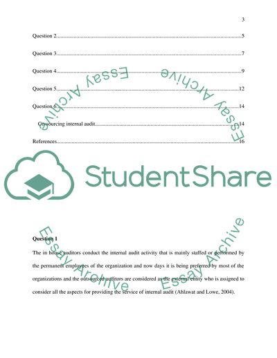 Sources of Information about Internal Audit