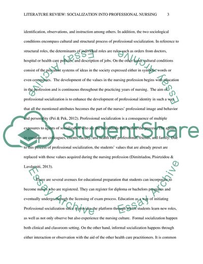 Socialization into Professional Nursing