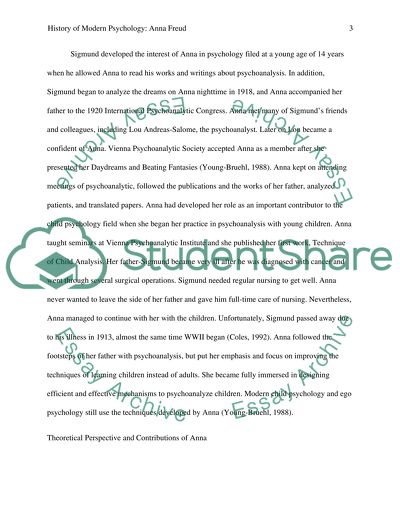History of Modern Psychology: Anna Freud