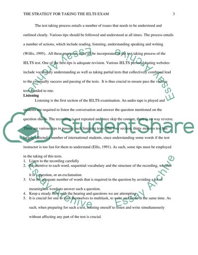 The Strategy for Taking the IELTS Exam