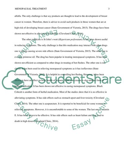 MENOPAUSAL TREATMENT