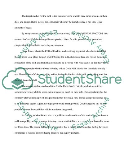 Premium-price Milk in the Company Coca-Cola