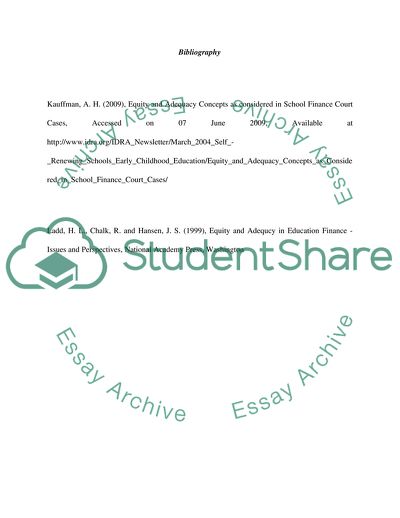 Equity and Adequacy of Education