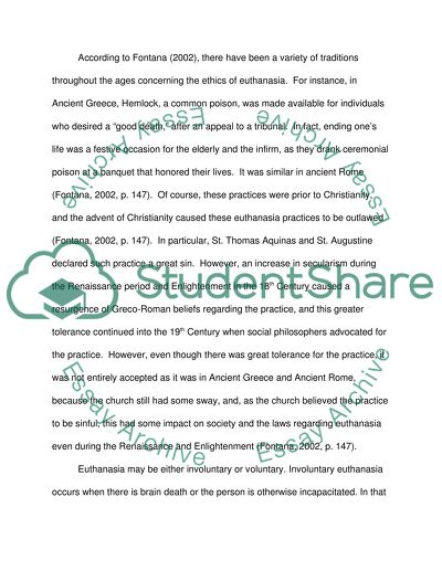 Christian Perspectives on Euthanasia and Physician Assisted Suicides