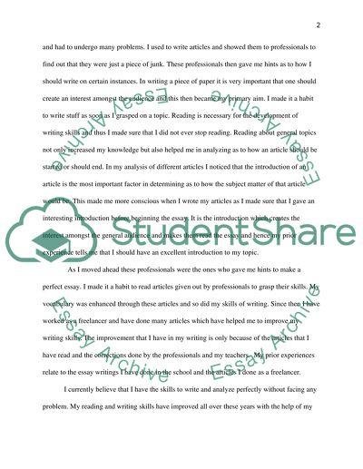 Building Upon Writing and Reading Skills