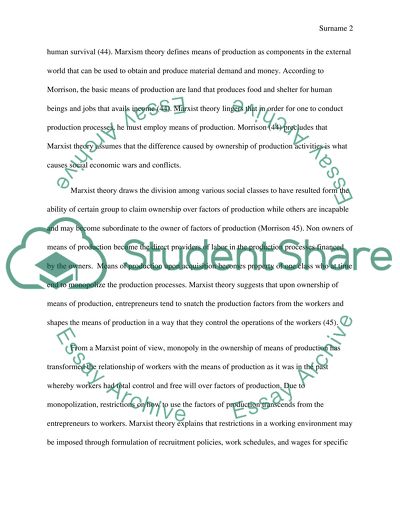 Comparison Between Marx and Weber Theories